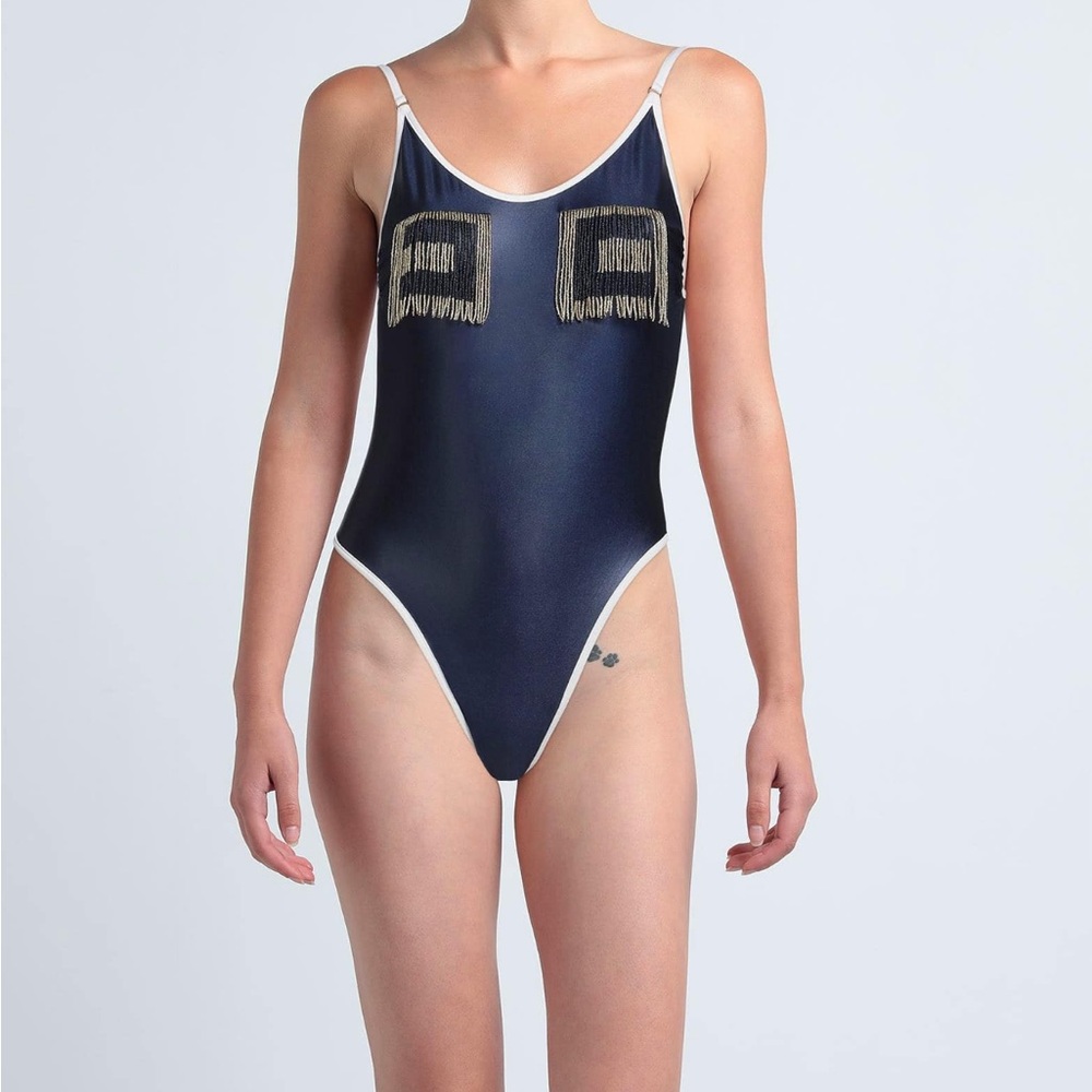 Elisabetta franchi swimsuit with beads size small IT 42 new